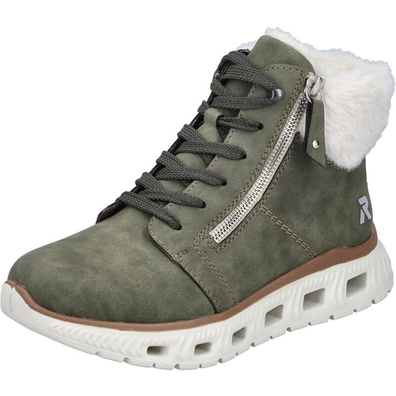 Rieker Sport Šnurovacie členkové čižmy olivová 67220022