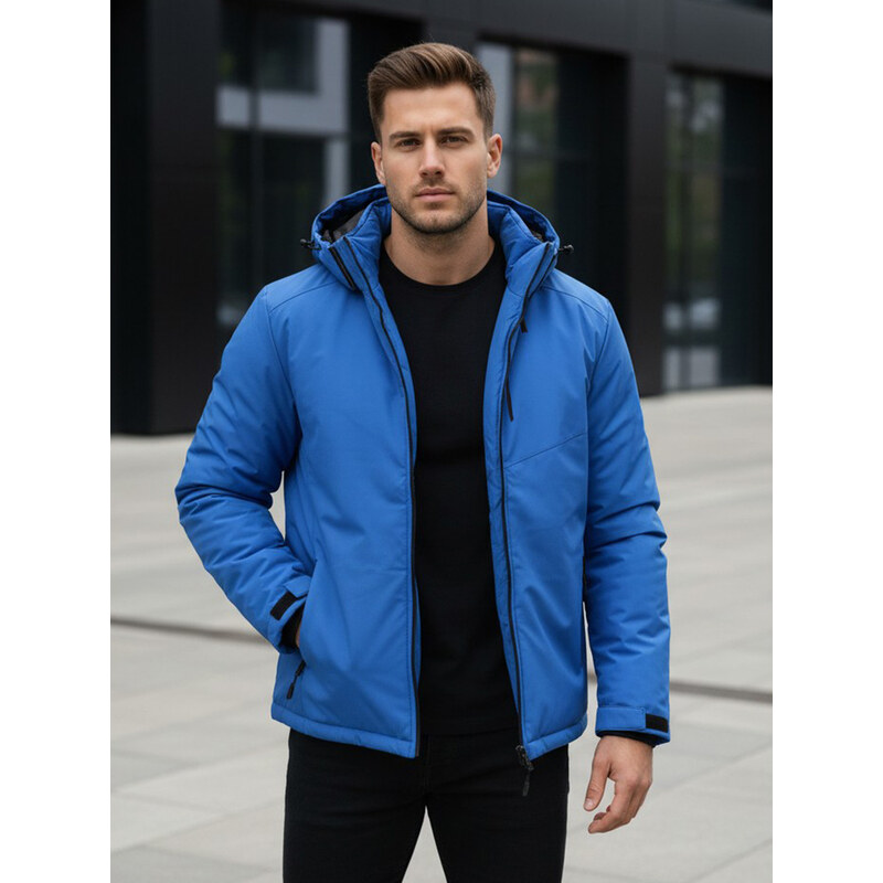 DStreet Pánska modrá zimná bunda 67215286