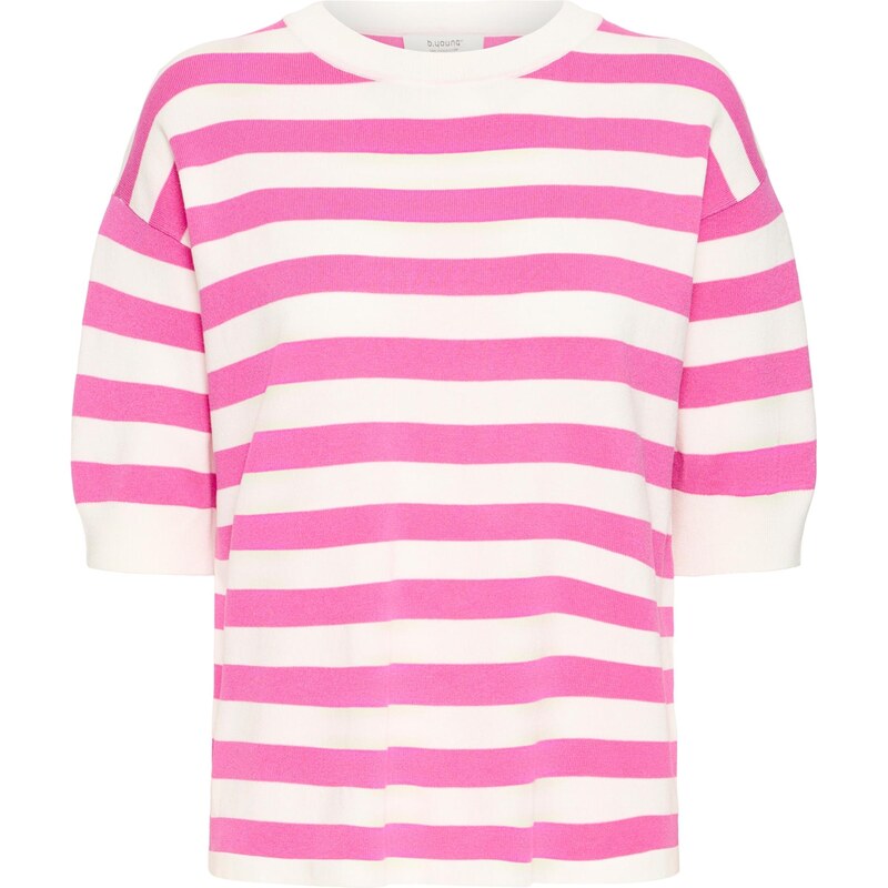 b.young Sveter BYMMORLA ružová / biela 67220056