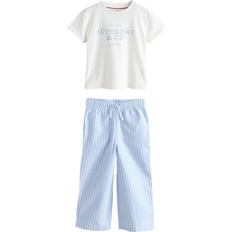 Superdry & Co Set pastelovo modrá / biela 67220161
