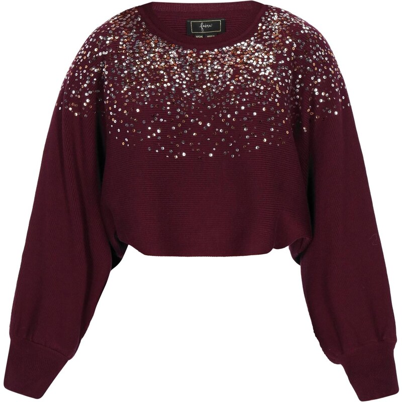 faina Sveter cyklaménová / strieborná 67220257