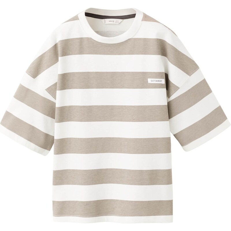 MANGO KIDS Tričko EGET kapučíno / biela 67220282