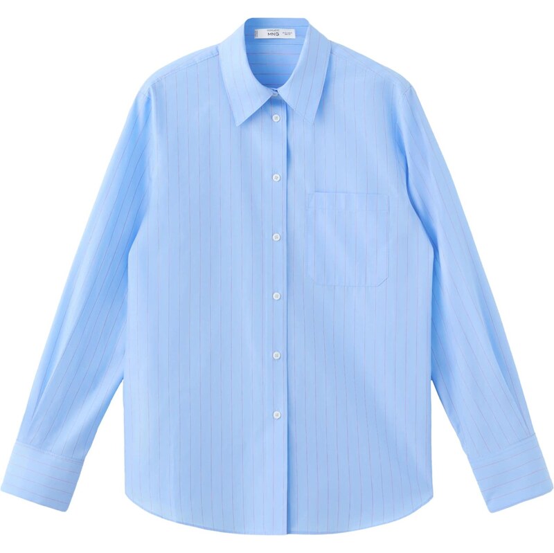 MANGO Blúzka svetlomodrá / červená 67220302