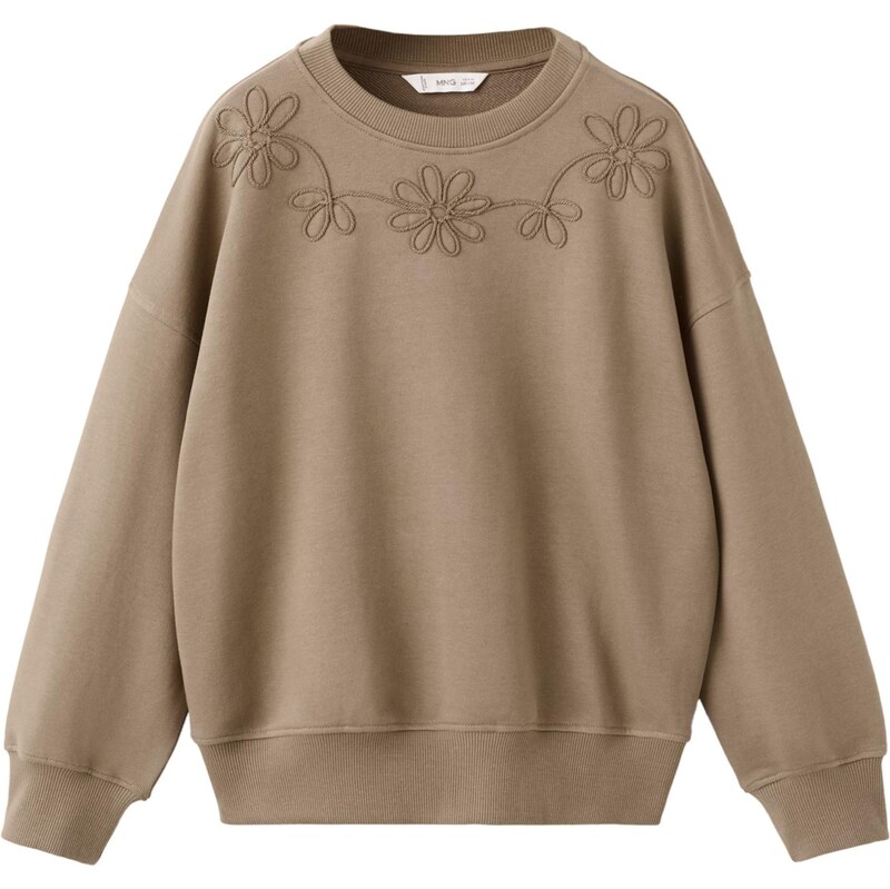 MANGO KIDS Mikina FLORA mokka 67220298