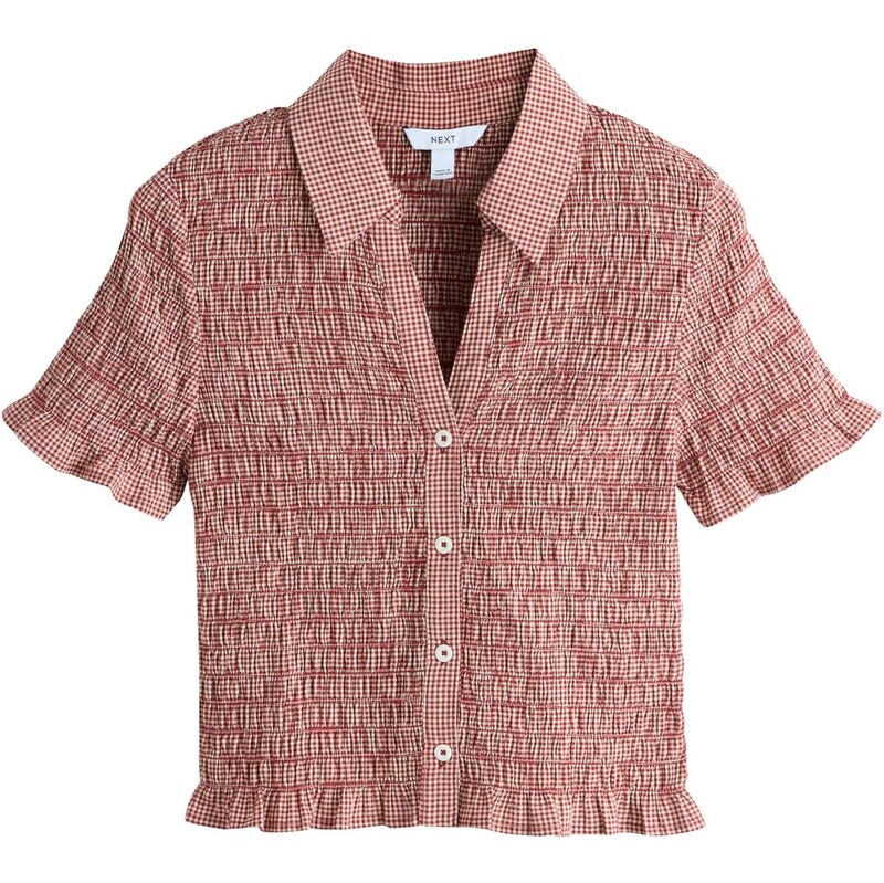 Next Blúzka hrdzavo červená / biela 67220431