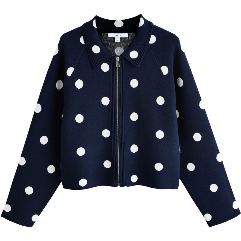 Next Kardigán námornícka modrá / biela 67220449