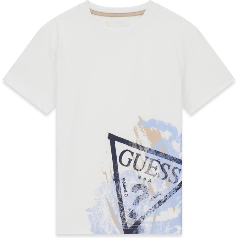 GUESS Tričko tmavobéžová / námornícka modrá / svetlomodrá / biela 67220481