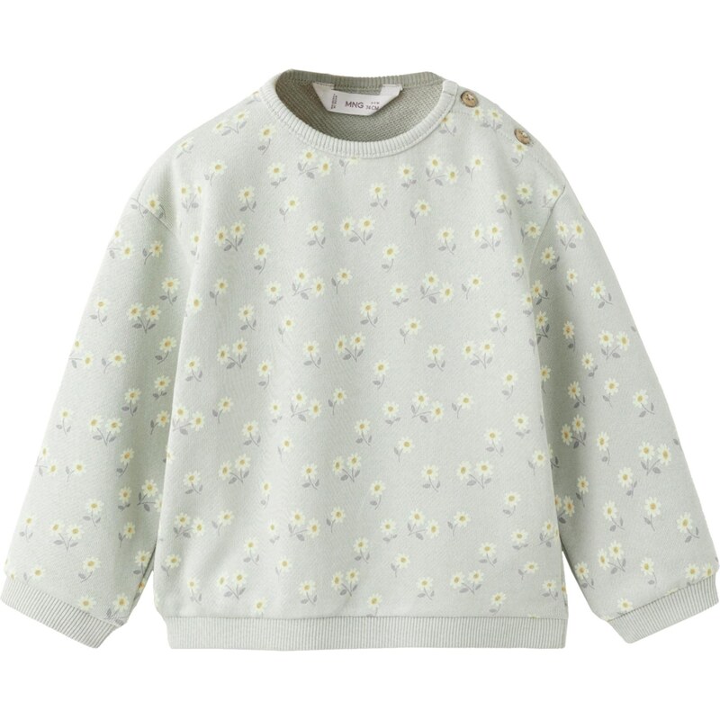 MANGO KIDS Mikina FLOR karí / tmavosivá / pastelovo zelená / biela 67220561
