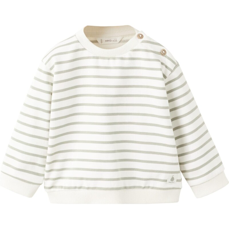 MANGO KIDS Mikina kaki / šedobiela 67220568