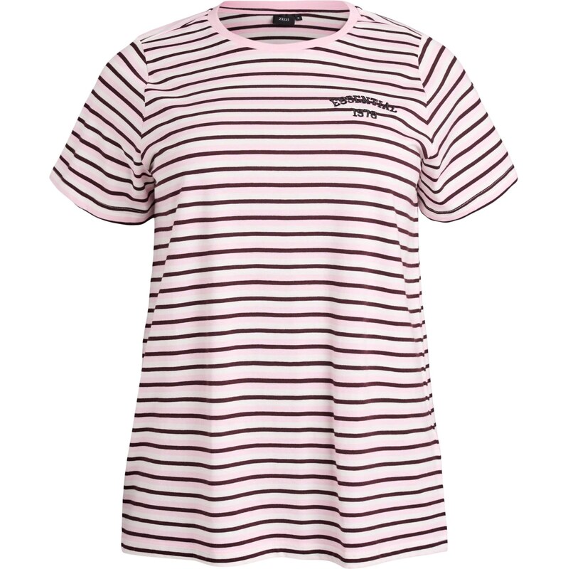 Zizzi Tričko Mallis ružová / vínovo červená / biela 67220699