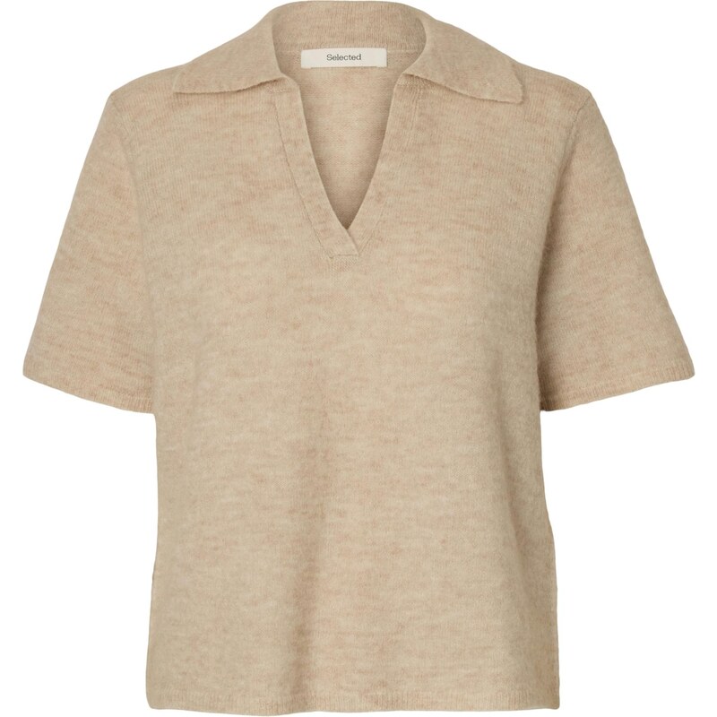 SELECTED Sveter SLFLulu béžová 67220715
