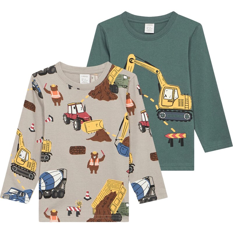 Lindex Tričko tmelová / hnedá / žltá / tmavozelená 67220850