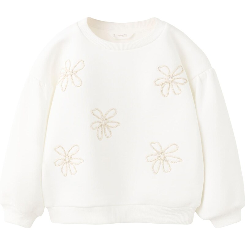 MANGO KIDS Mikina FLOR zlatá / šedobiela 67220852