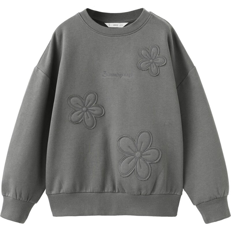 MANGO KIDS Mikina BLOSSOM antracitová 67220853