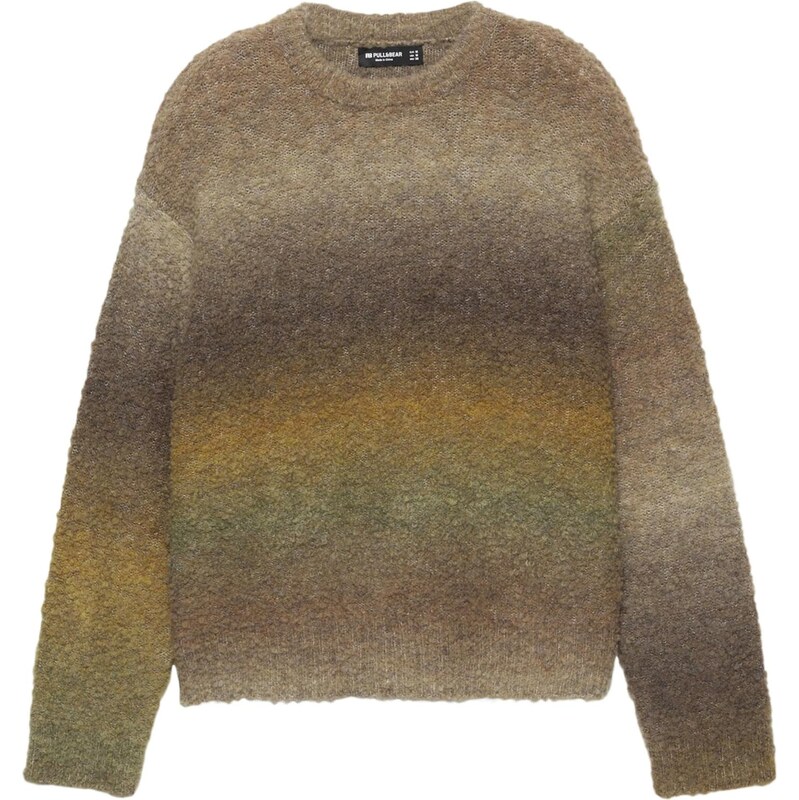 Pull&Bear Sveter hnedá / svetlohnedá / kaki / olivová 67220940