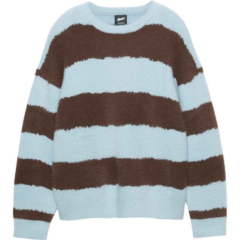Pull&Bear Sveter svetlomodrá / hnedá 67220970