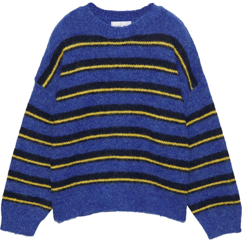 Pull&Bear Sveter PACIFIC tyrkysová / medová / čierna 67220976