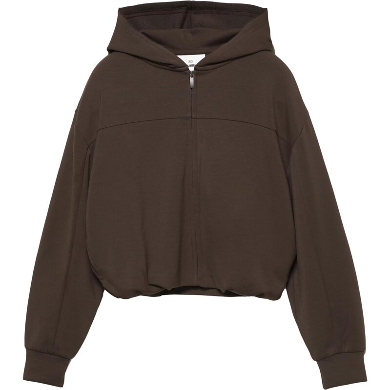 Pull&Bear Tepláková bunda čokoládová 67220967