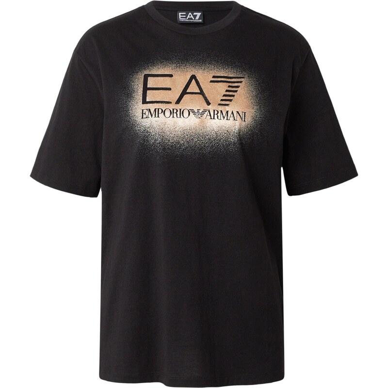 EA7 Emporio Armani Tričko béžová / svetlobéžová / čierna 67221047