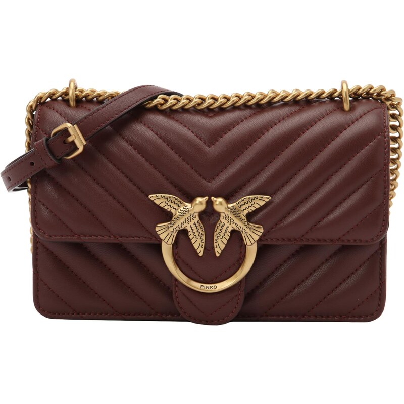 PINKO Taška cez rameno Love One burgundská 67221175