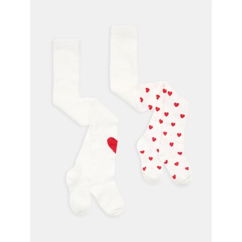 Sinsay - Súprava 2 pančúch - krémová 67218816