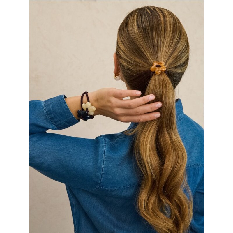 Sinsay - Súprava 3 gumičiek do vlasov - viacfarebná 67219840