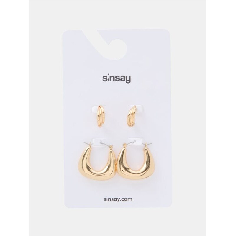 Sinsay - Súprava 2 párov náušníc - zlatá 67219846