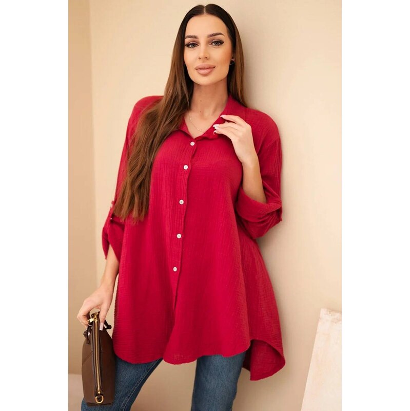 Fashionweek Košeľová blúzka z ľahkej a príjemnej bavlny K65622 61801077