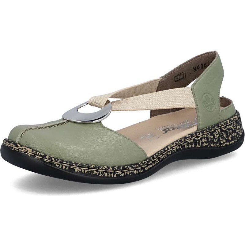 Dámske sandále RIEKER 46361-52 zelená S6 67223794