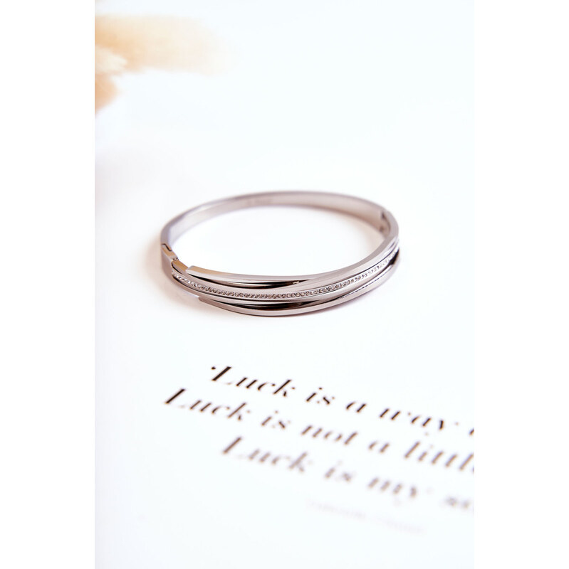 Glam Chic Dámsky oceľový náramok so zirkónmi 67237795