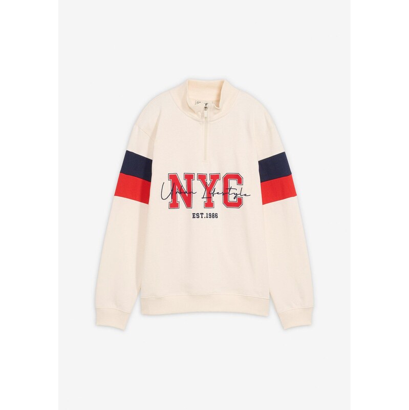 bonprix Mikina z čistej bio bavlny, farba biela 67232590