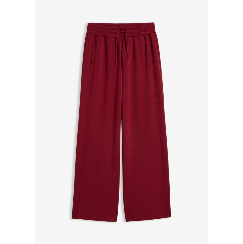 bonprix Palazzo nohavice z mäkkého materiálu Scuba, farba červená 67232617