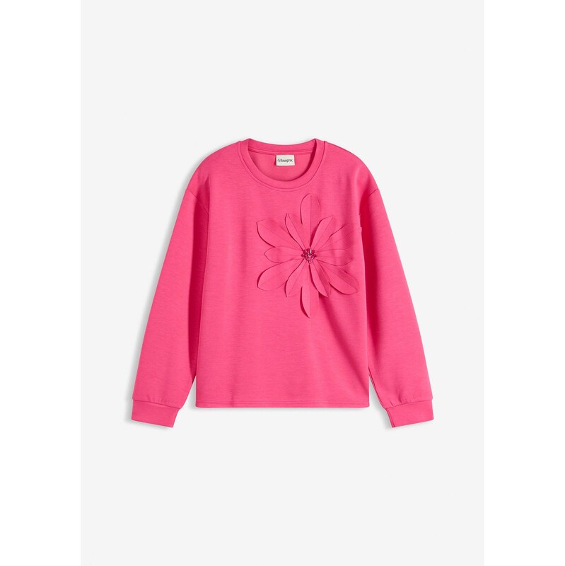 bonprix Mikina s aplikáciou, farba ružová 67232653