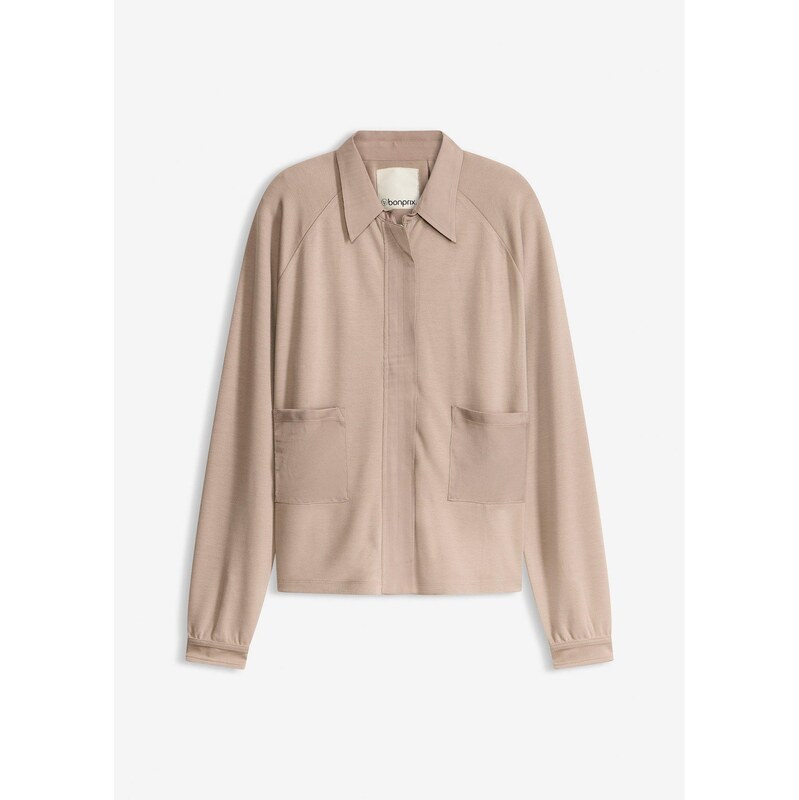bonprix Ľahká bunda z Punto di Roma, so saténom, farba hnedá 67232656