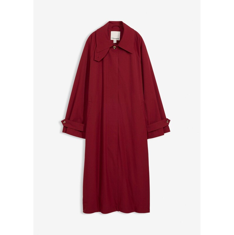 bonprix Trenčkot s pútkami, farba červená 67232687