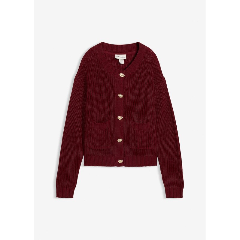 bonprix Hrubo pletený sveter, farba červená 67232697