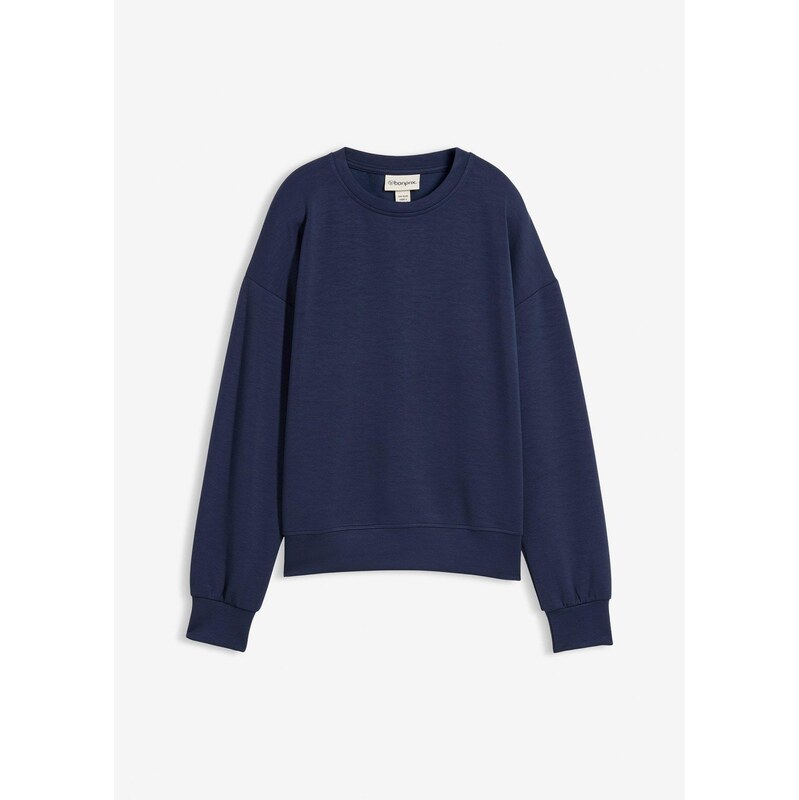 bonprix Mikina z jemného scuba materíálu, farba modrá 67232727