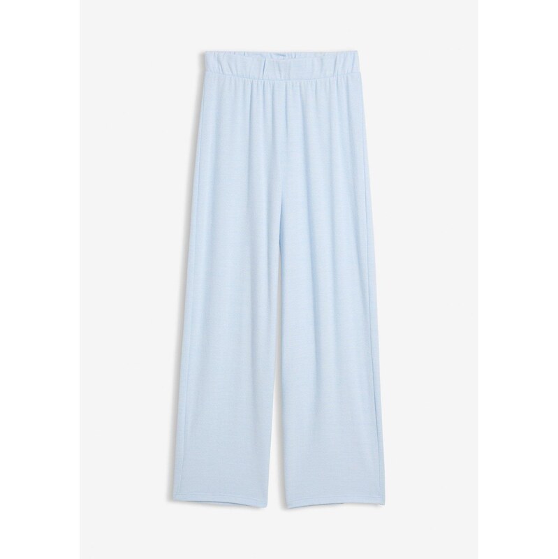 bonprix Džersejové nohavice v pletenom vzhľade, farba modrá 67232753