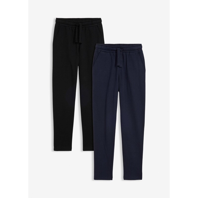 bonprix Joggingové tepláky z bavlneného mixu (2 ks v balení), farba 67232755