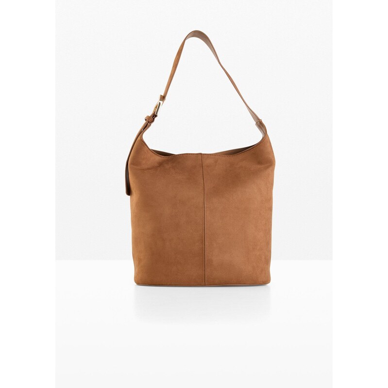 bonprix Vaková kabelka s prackovým detailom, farba hnedá 67232774