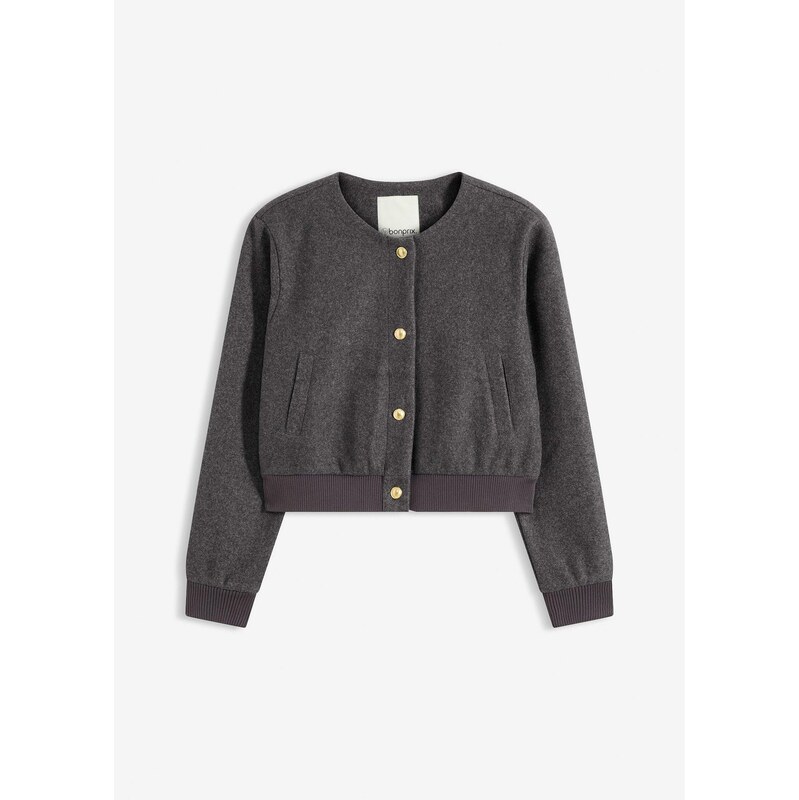 bonprix Krátky bluzón, farba šedá 67232762