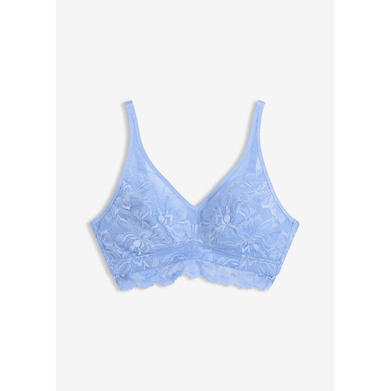 bonprix Podprsenka bralette s kvetovanou čipkou a sieťovinou, farba 67232760