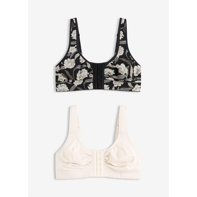 bonprix Podprsenka so zapínaním vpredu, bez kostíc, s bio bavlnou (2 67232789