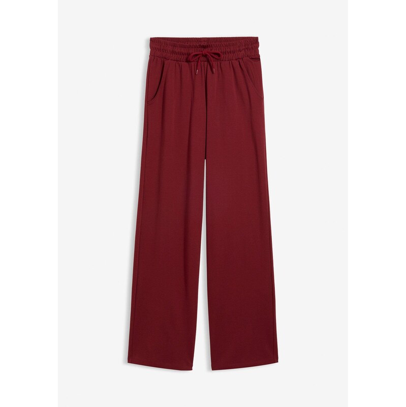 bonprix Džersejové nohavice z Interlock, farba červená 67232813