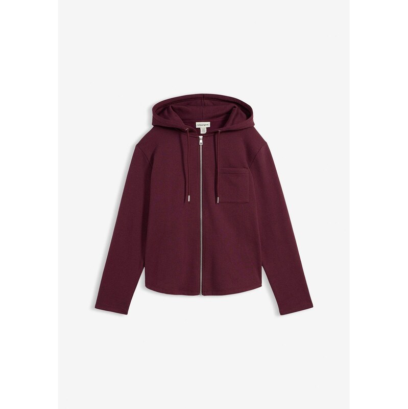 bonprix Mikinová bunda s kapucňou a recyklovaným polyesterom, farba 67232822