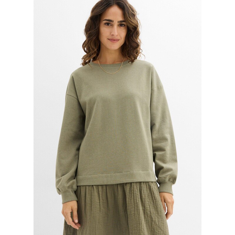 bonprix Mikinové šaty, farba zelená 67232614