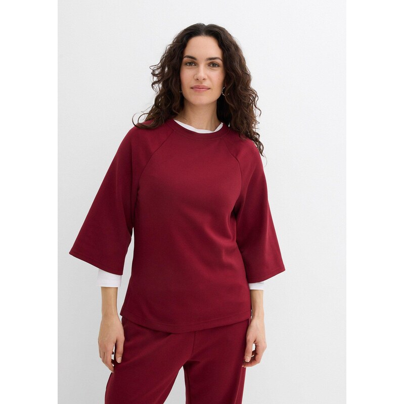 bonprix Tričko boxy zo scuba materiálu, farba červená 67232645