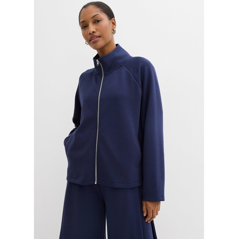 bonprix Bunda z mixu modálu, farba modrá 67232674