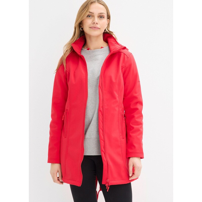 bonprix Softshellová bunda parka, vodu odpudzujúca, farba červená 67232670