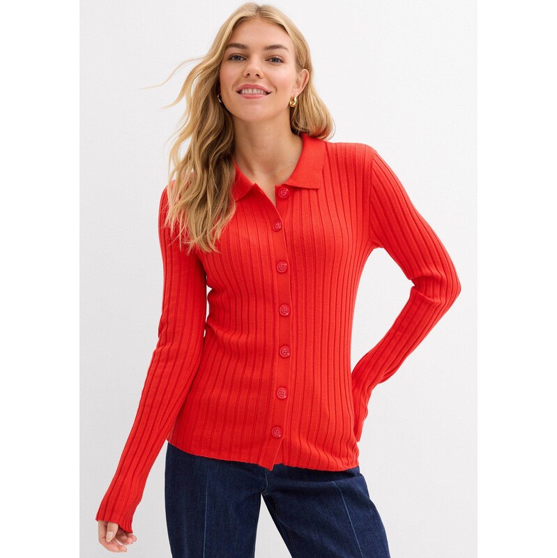 bonprix Pletený sveter, farba červená 67232702